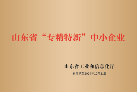 山東凱迪歐被認定為山東省專精特新中小企業(yè)